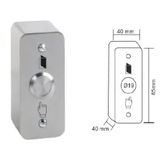 Paslanmaz Çıkış Butonu Çift Kontak (Sıva Üstü) Yeşil,Kırmızı,Mavi