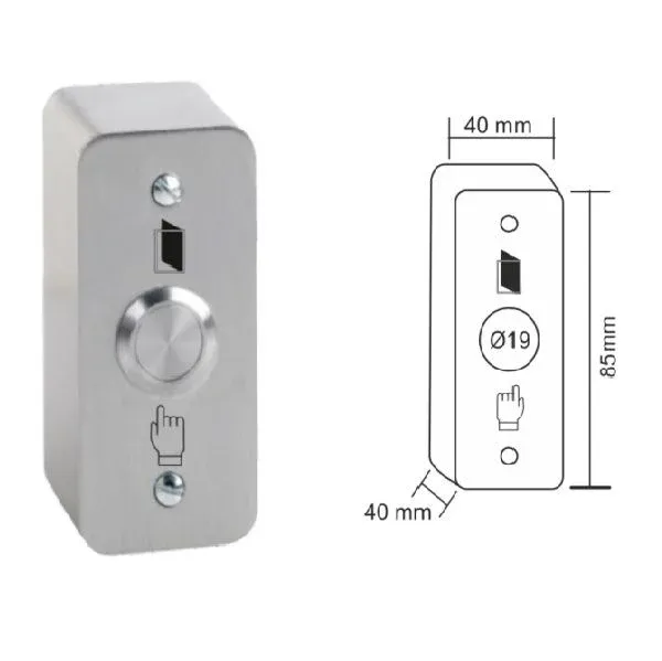 Paslanmaz Çıkış Butonu Çift Kontak (Sıva Üstü)