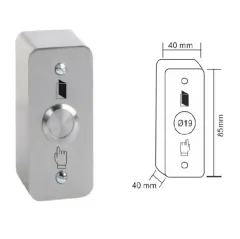 Paslanmaz Çıkış Butonu Çift Kontak (Sıva Üstü)