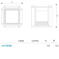 Led Set Üstü E27 Duylu Armatür Lh-16102