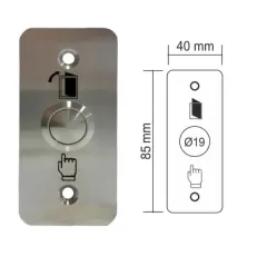 Paslanmaz Çıkış Butonu Çift Kontak (Sıva Altı) Yeşil,Kırmızı,Mavi