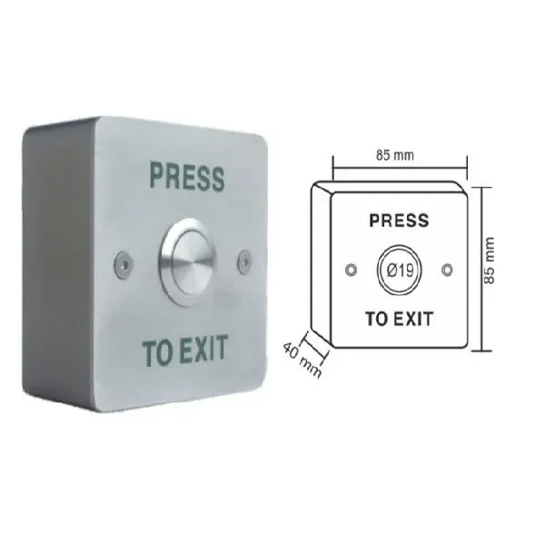 Paslanmaz Çıkış Butonu Çift Kontak (Sıva Üstü)