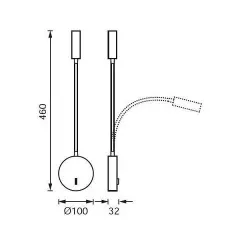 Jupiter Lw503 Beyaz Led Yatak Başı Aplik