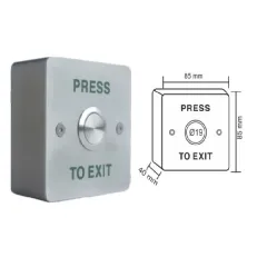 Paslanmaz Çıkış Butonu Tek Kontak (Sıva Üstü)