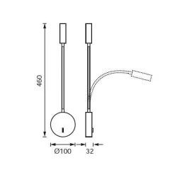 Jupiter Lw503 Saten Nikel Led Yatak Başı Aplik