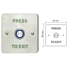 Paslanmaz Çıkış Butonu Çift Kontak (Sıva Altı) Yeşil,Kırmızı,Mavi