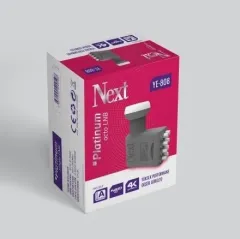 Next YE-808 Platinum Octo LNB | Sekizli Çıkış (0.1 dB Düşük Gürültü, 4K UHD Uyumlu)