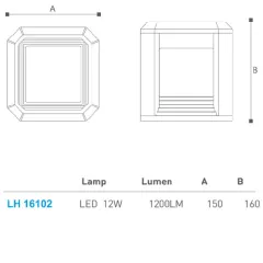 Led Set Üstü Armatür 13w Lh-16102