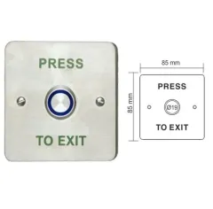 Paslanmaz Çıkış Butonu Tek Kontak (Sıva Altı)
