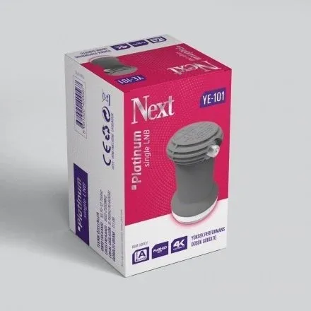 Next YE-101 Platinum Single LNB Tekli Çıkış (0.1 dB Düşük Gürültü, 4K UHD Uyumlu)