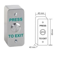 Paslanmaz Çıkış Butonu Tek Kontak (Sıva Üstü)