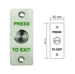 Paslanmaz Çıkış Butonu Çift Kontak (Sıva Altı)