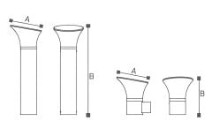 Bahçe Armatürü Bollard 50cm Lh-11406
