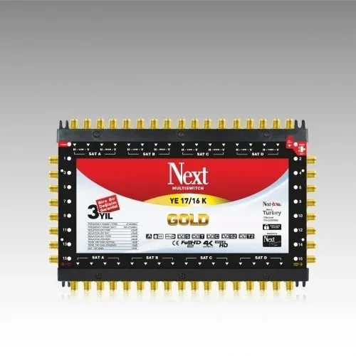 Next YE-17/16 Santral Multiswitch 17 Giriş 16 Çıkış Uydu Dağıtıcı