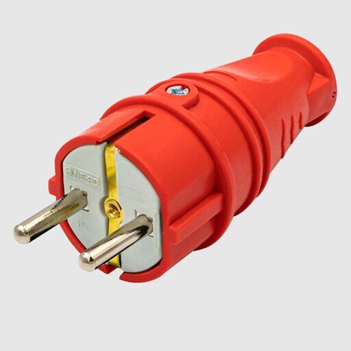 Ne-Ad 1x16 A Topraklı Fiş Kırmızı